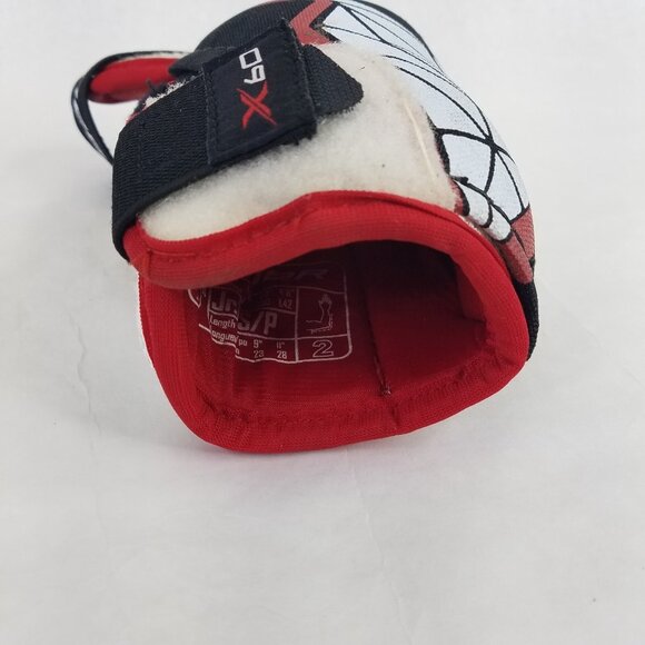 Bauer Vapor X60 Elbow Pads Guard Jr Small Hockey Hook Loop 3 Straps Hard Shell - Picture 11 of 16